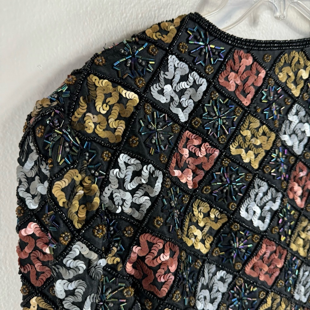 Niteline Black and Gold Embellished Blazer - Picture 13 of 15